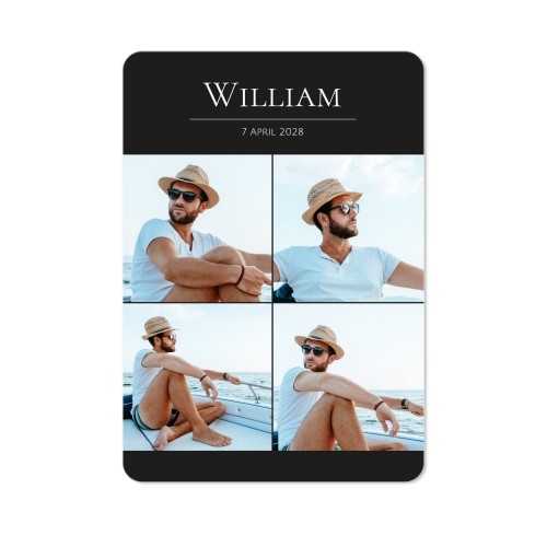 Single Card portrait rounded corners 10 x 14,3 cm
