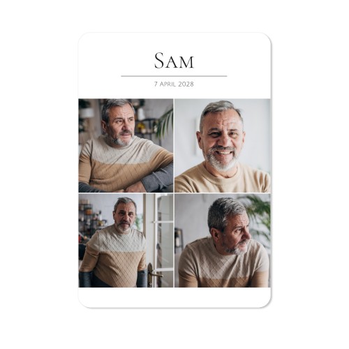 Single Card portrait rounded corners 10 x 14,3 cm