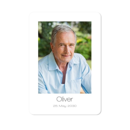 Single Card portrait rounded corners 10 x 14,3 cm