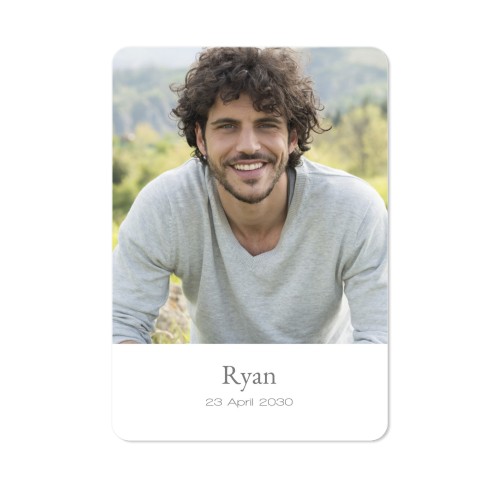 Single Card portrait rounded corners 10 x 14,3 cm