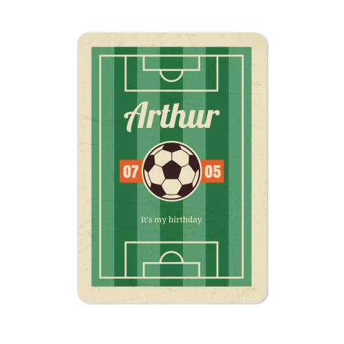 Terrain de football vintage - Texte