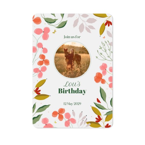 Single Card portrait rounded corners 10 x 14,3 cm