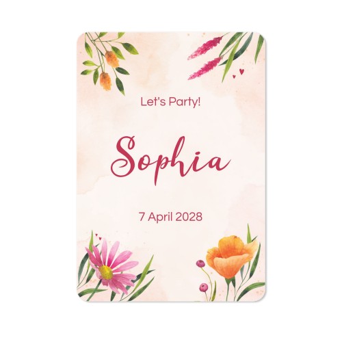Single Card portrait rounded corners 10 x 14,3 cm