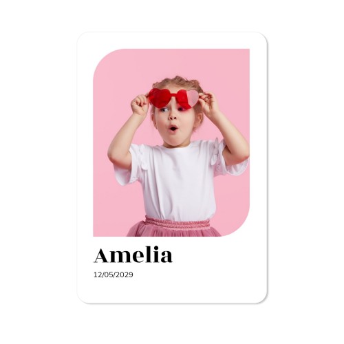 Single Card portrait rounded corners 10 x 14,3 cm