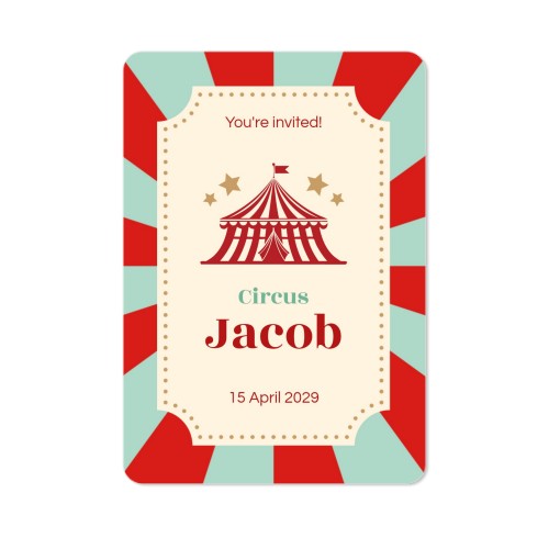 Single Card portrait rounded corners 10 x 14,3 cm