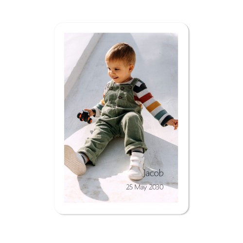 Fotokaart staand met ronde hoeken 10 x 14,3 cm