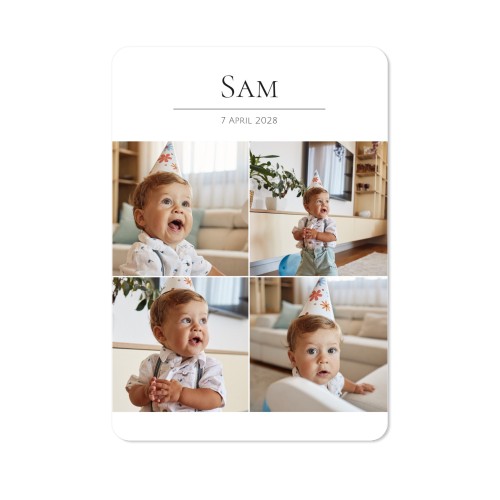 Single Card portrait rounded corners 10 x 14,3 cm