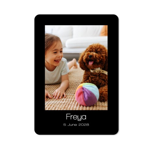 Faire-part 1 volet portrait coins arrondis 10 x 14,3 cm