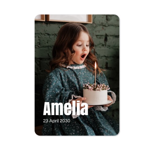 Single Card portrait rounded corners 10 x 14,3 cm