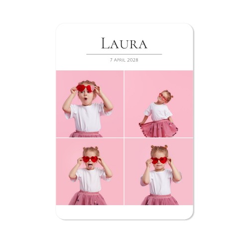 Single Card portrait rounded corners 10 x 14,3 cm