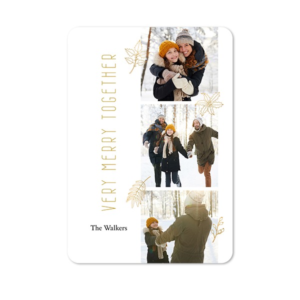 Faire-part 1 volet portrait coins arrondis 10 x 14,3 cm