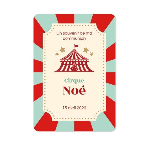 Faire-part 1 volet portrait coins arrondis 10 x 14,3 cm