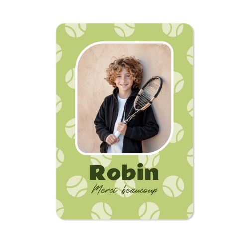 Faire-part 1 volet portrait coins arrondis 10 x 14,3 cm