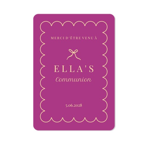 Classy Scallop Bow - Text Only Classy Scallop Bow - Text Only