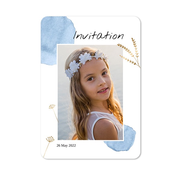 Single Card portrait rounded corners 10 x 14,3 cm