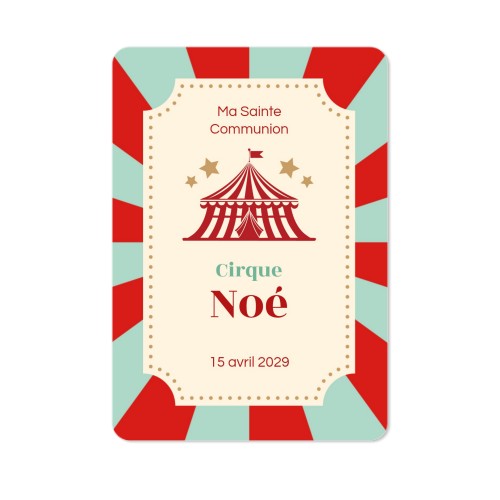 Faire-part 1 volet portrait coins arrondis 10 x 14,3 cm