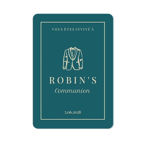 Faire-part 1 volet portrait coins arrondis 10 x 14,3 cm Faire-part 1 volet portrait coins arrondis 10 x 14,3 cm