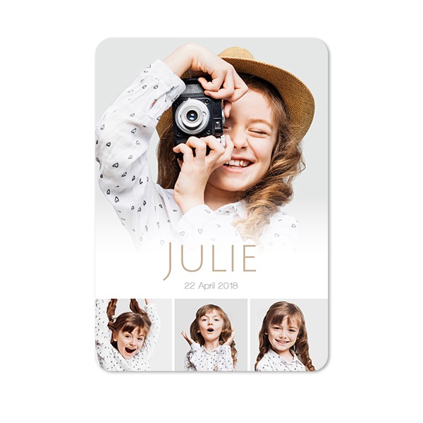 Single Card portrait rounded corners 10 x 14,3 cm