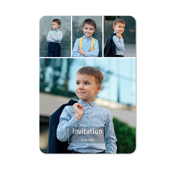Single Card portrait rounded corners 10 x 14,3 cm