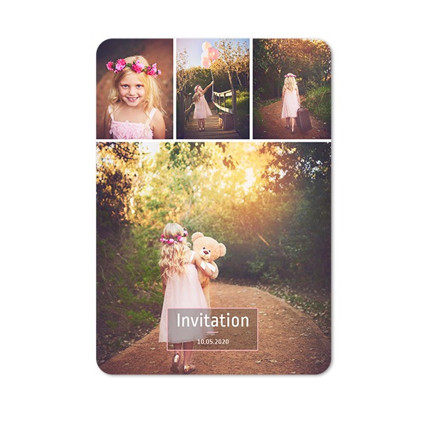 Single Card portrait rounded corners 10 x 14,3 cm
