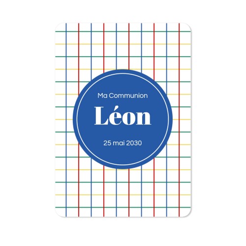 Faire-part 1 volet portrait coins arrondis 10 x 14,3 cm