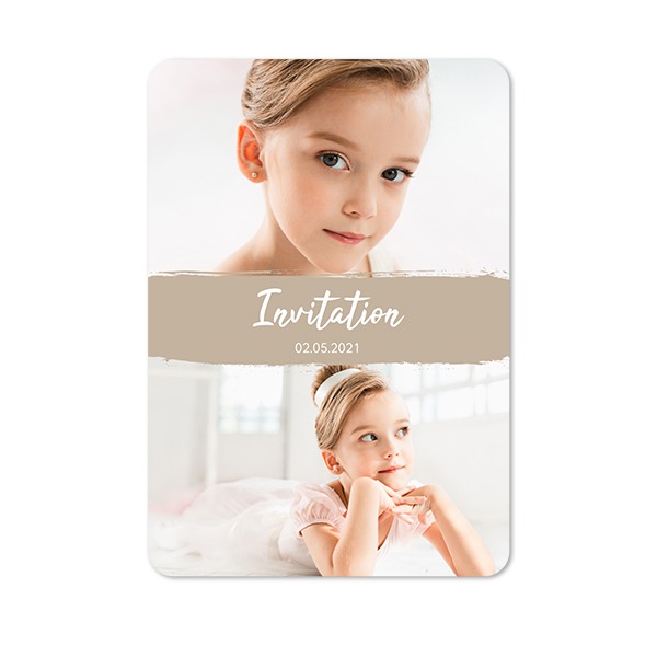 Single Card portrait rounded corners 10 x 14,3 cm