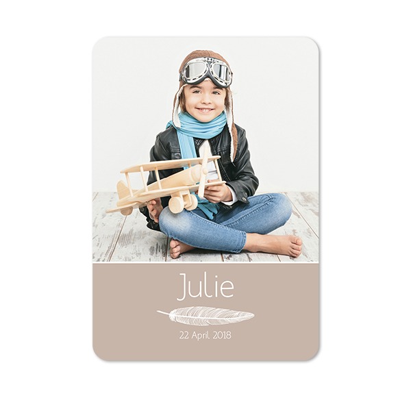 Single Card portrait rounded corners 10 x 14,3 cm