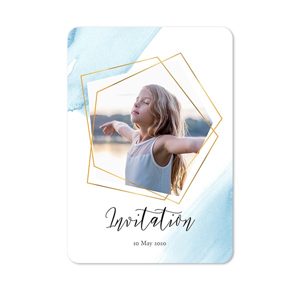 Single Card portrait rounded corners 10 x 14,3 cm