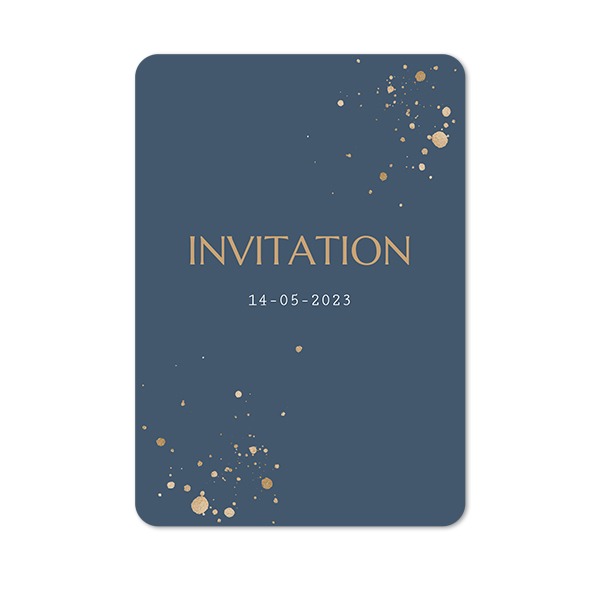 Faire-part 1 volet portrait coins arrondis 10 x 14,3 cm