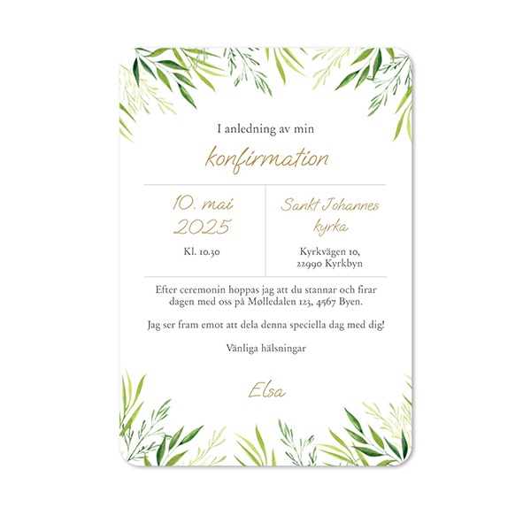 Enkla Fotokort stående rundade hörn 10 x 14,3 cm