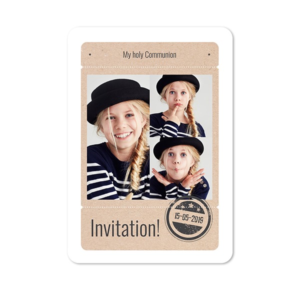 Single Card portrait rounded corners 10 x 14,3 cm