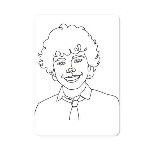 Single Card portrait rounded corners 10 x 14,3 cm