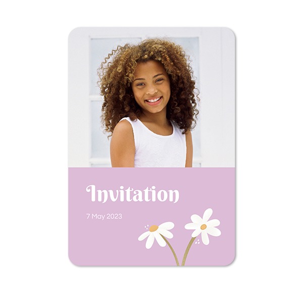 Single Card portrait rounded corners 10 x 14,3 cm