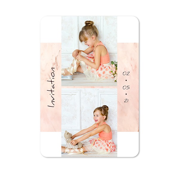 Single Card portrait rounded corners 10 x 14,3 cm