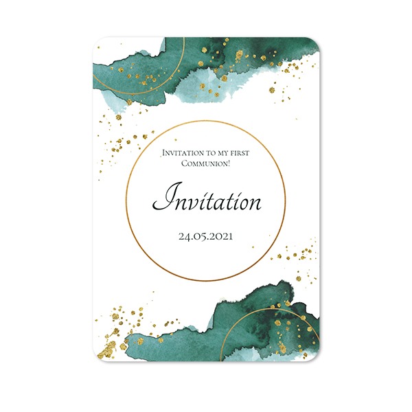 Single Card portrait rounded corners 10 x 14,3 cm