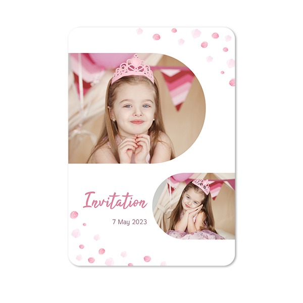 Single Card portrait rounded corners 10 x 14,3 cm