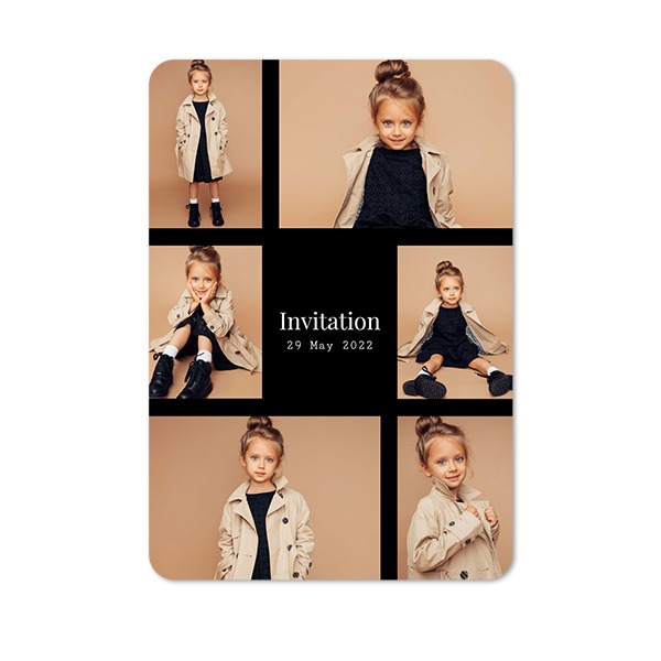 Single Card portrait rounded corners 10 x 14,3 cm