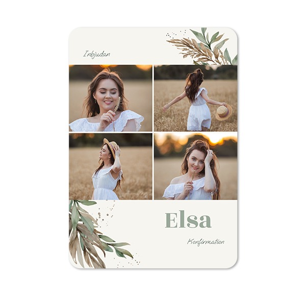 Enkla Fotokort stående rundade hörn 10 x 14,3 cm