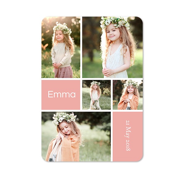 Single Card portrait rounded corners 10 x 14,3 cm