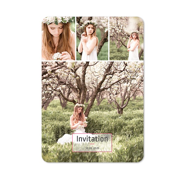 Single Card portrait rounded corners 10 x 14,3 cm