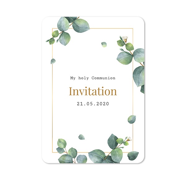 Faire-part 1 volet portrait coins arrondis 10 x 14,3 cm Faire-part 1 volet portrait coins arrondis 10 x 14,3 cm