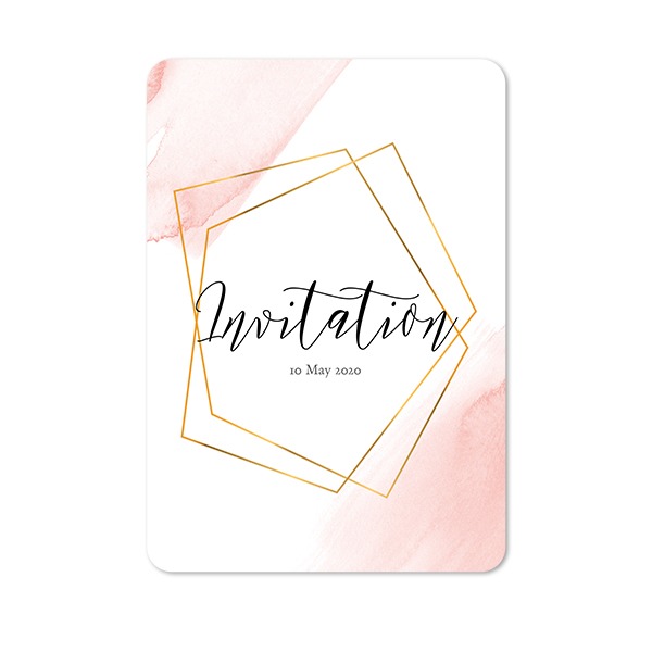 Single Card portrait rounded corners 10 x 14,3 cm