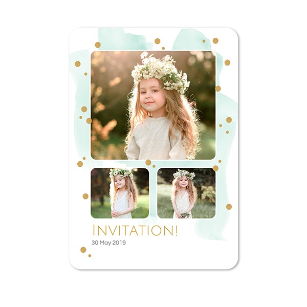 Single Card portrait rounded corners 10 x 14,3 cm