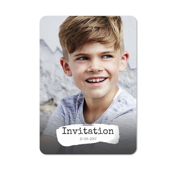 Single Card portrait rounded corners 10 x 14,3 cm