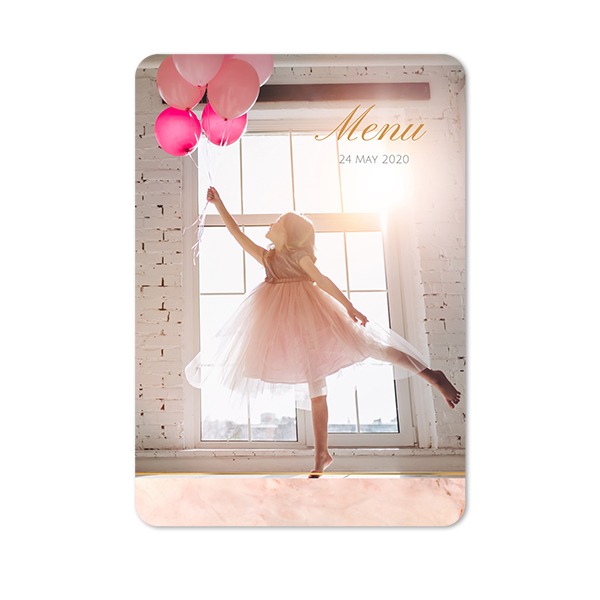 Faire-part 1 volet portrait coins arrondis 10 x 14,3 cm Faire-part 1 volet portrait coins arrondis 10 x 14,3 cm