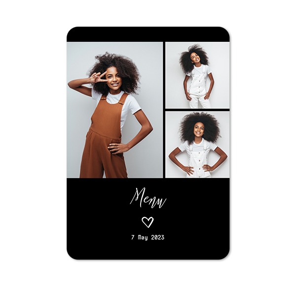 Single Card portrait rounded corners 10 x 14,3 cm