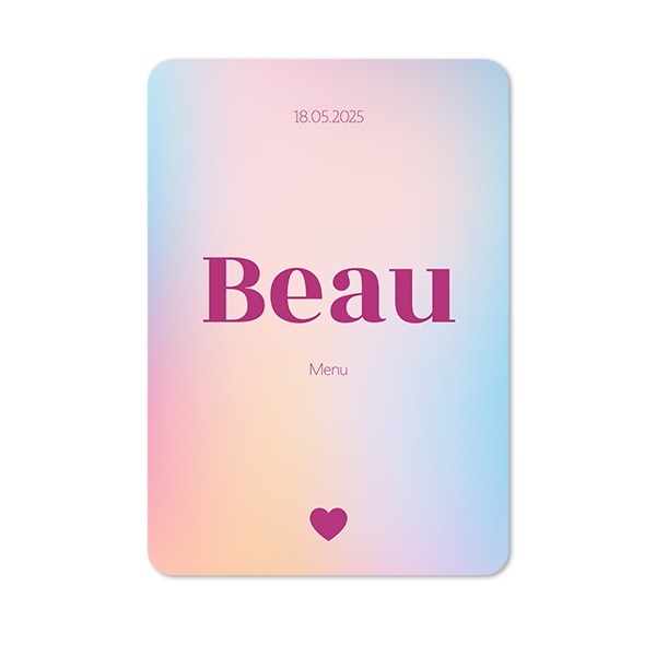 Single Card portrait rounded corners 10 x 14,3 cm