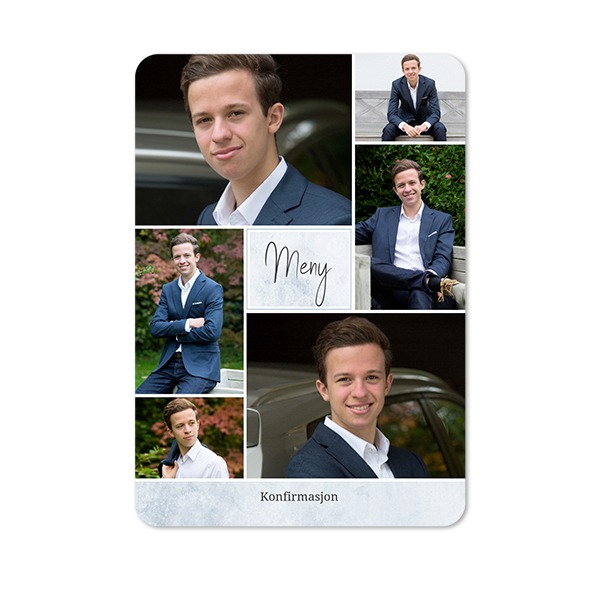 Enkle Fotokort stående runde hjørner 10 x 14,3 cm