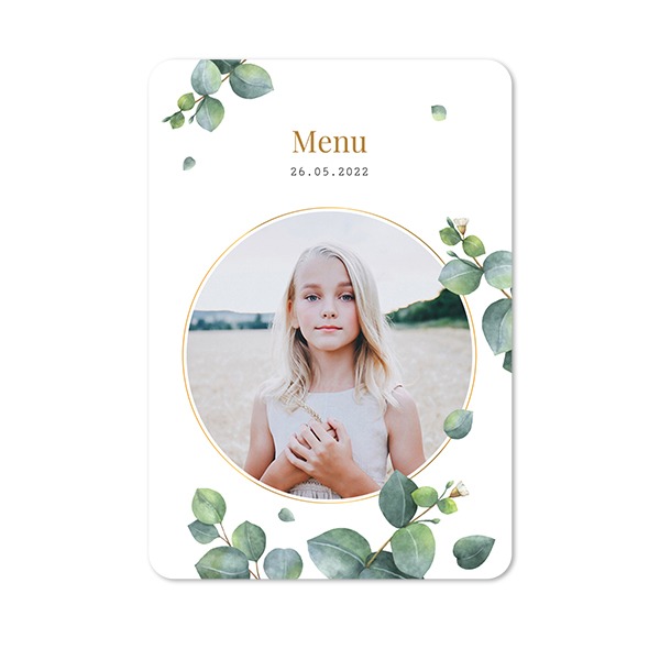 Faire-part 1 volet portrait coins arrondis 10 x 14,3 cm Faire-part 1 volet portrait coins arrondis 10 x 14,3 cm