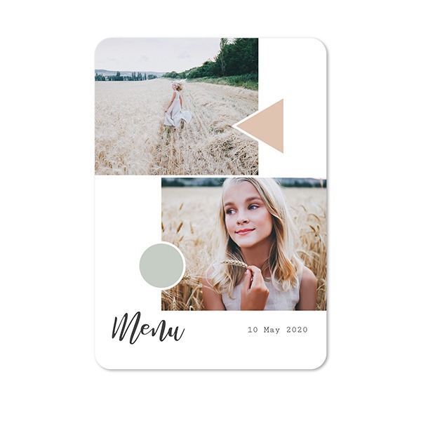 Single Card portrait rounded corners 10 x 14,3 cm